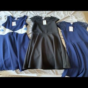 3 Sally Miller Couture dresses. Never worn w/tags.